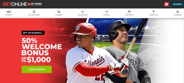 BetOnline Homepage for sports betting in Indiana