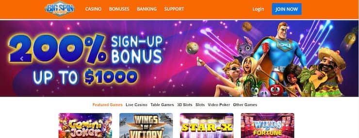 BigSpin MA online casino
