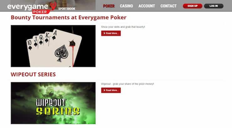 Everygame poker lobby