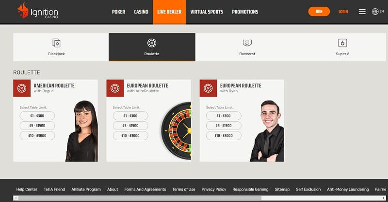 Ignition - Best Online Roulette