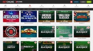 BetOnline Casino Blackjack Lobby